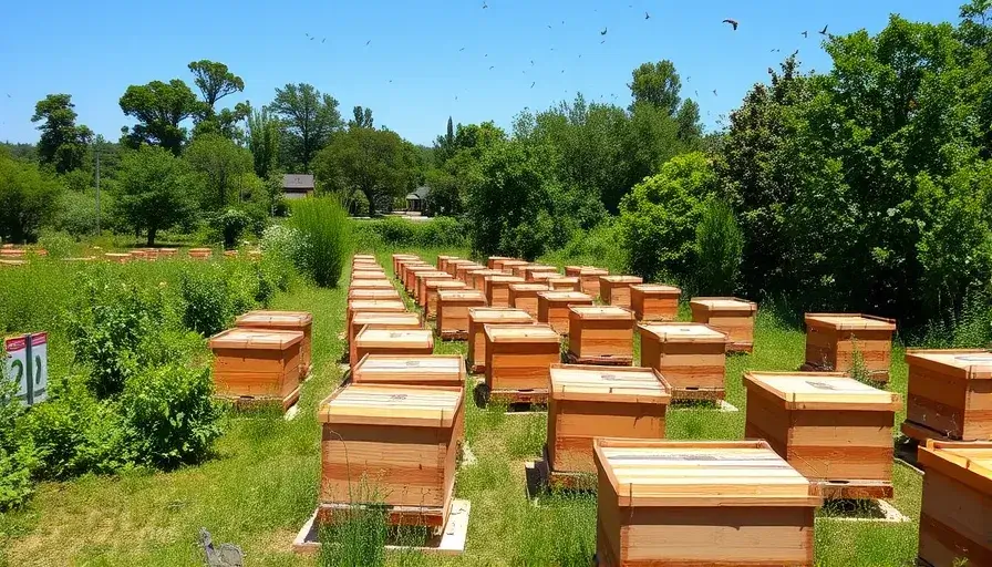 Beautiful apiary surrounded by nature