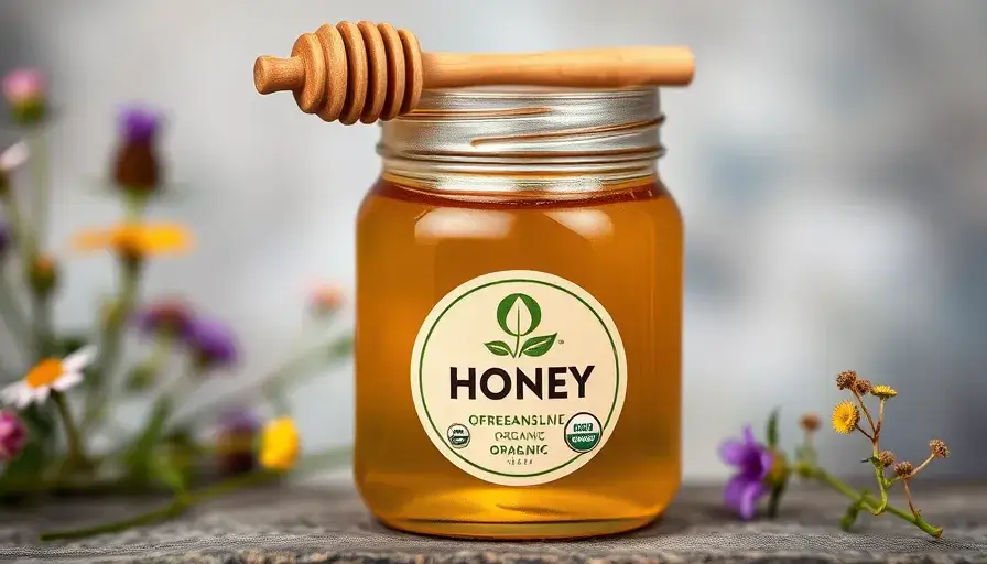 Jar of premium honey